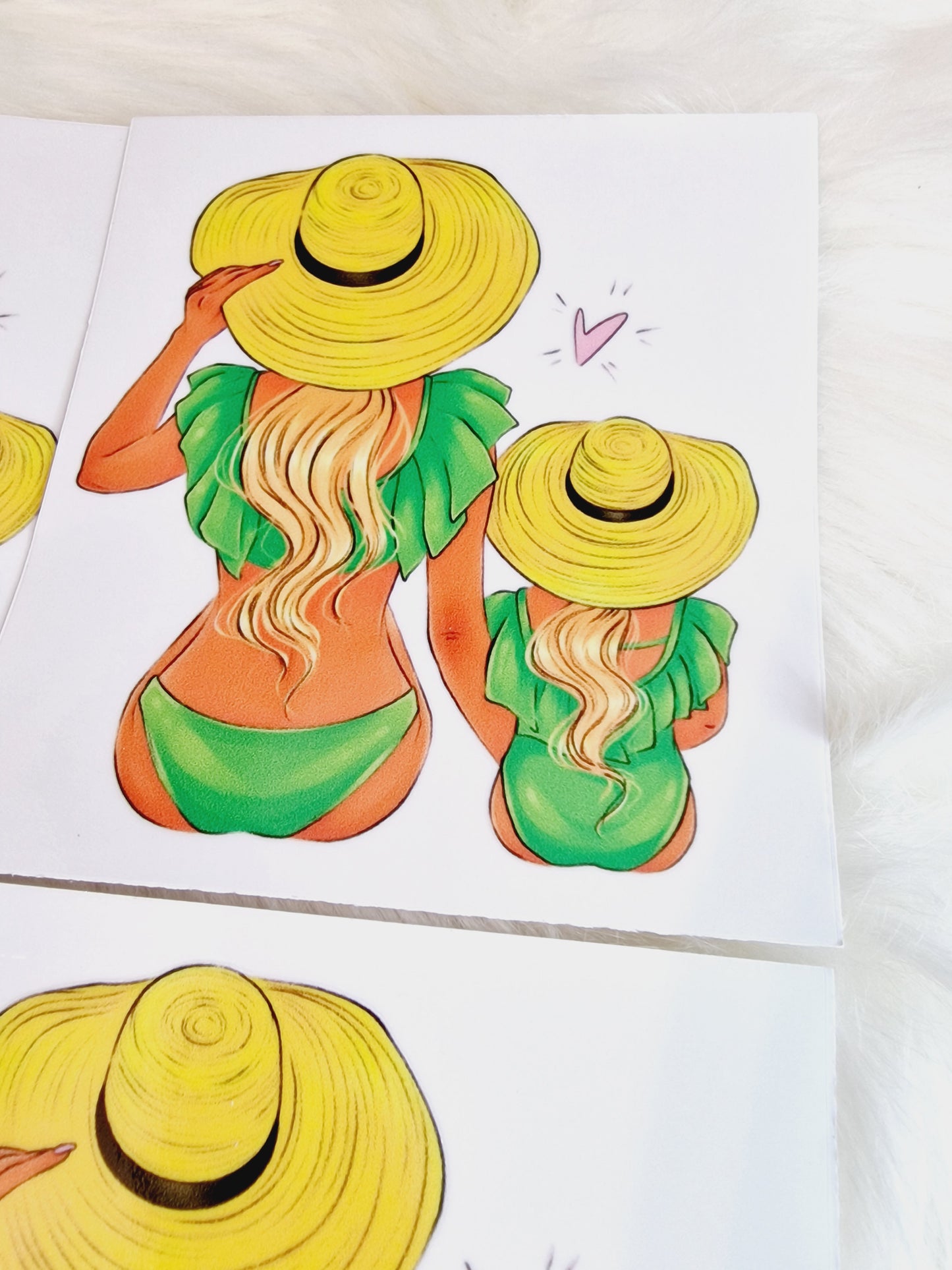 Mum & Mini Green Swimsuits