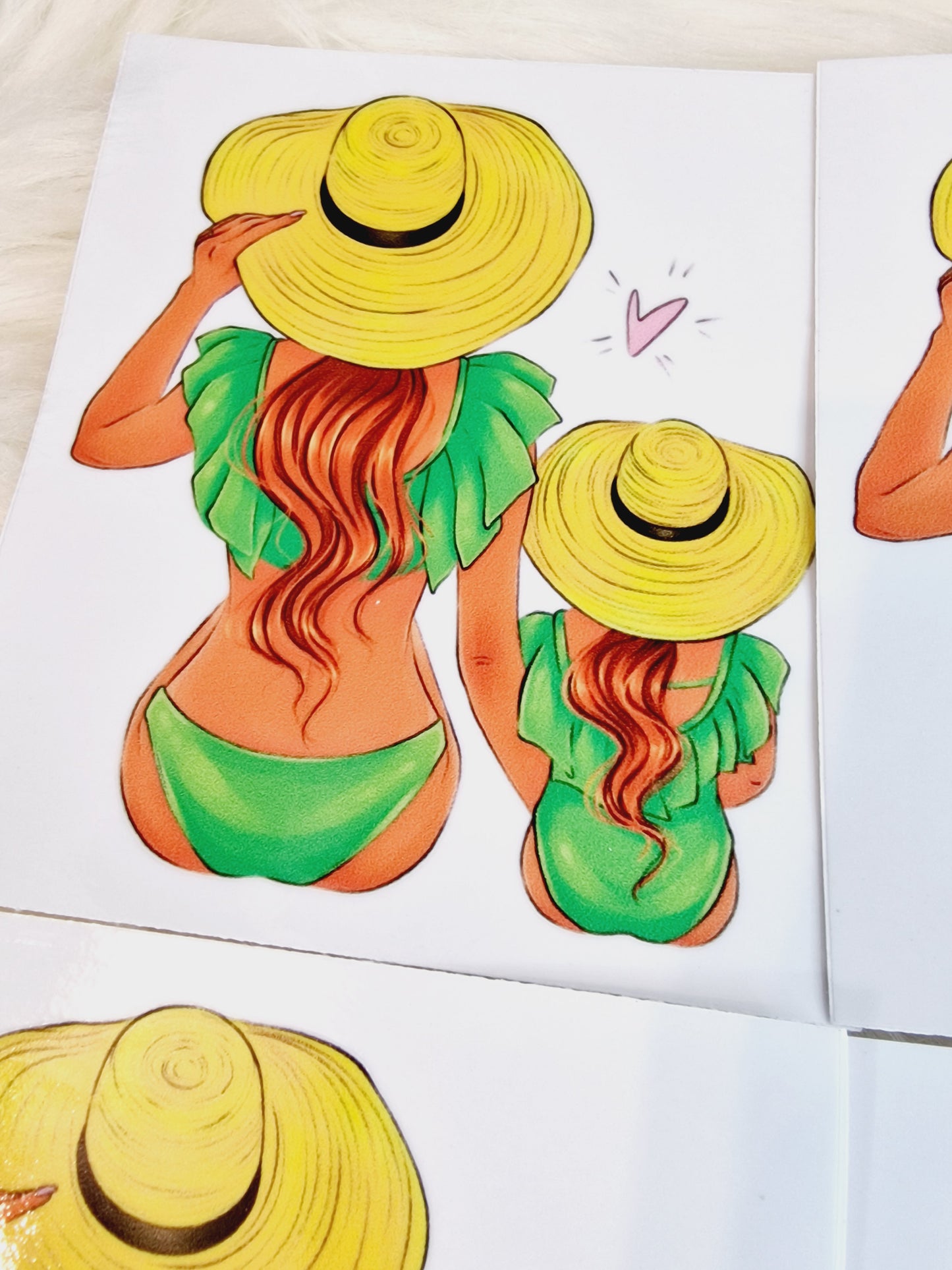 Mum & Mini Green Swimsuits
